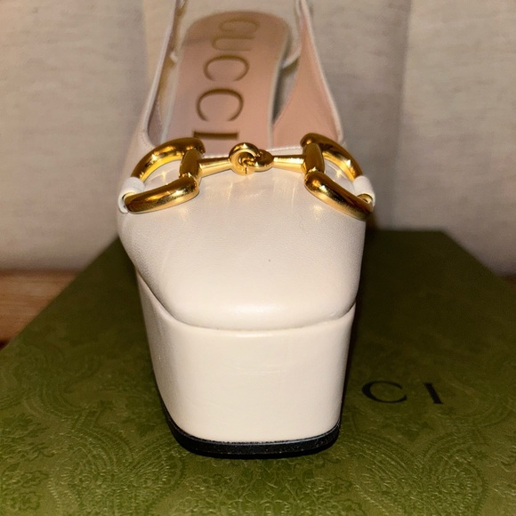 Authentic GUCCI Baby Leather Bit Slingback Pump - Picture 4 of 15